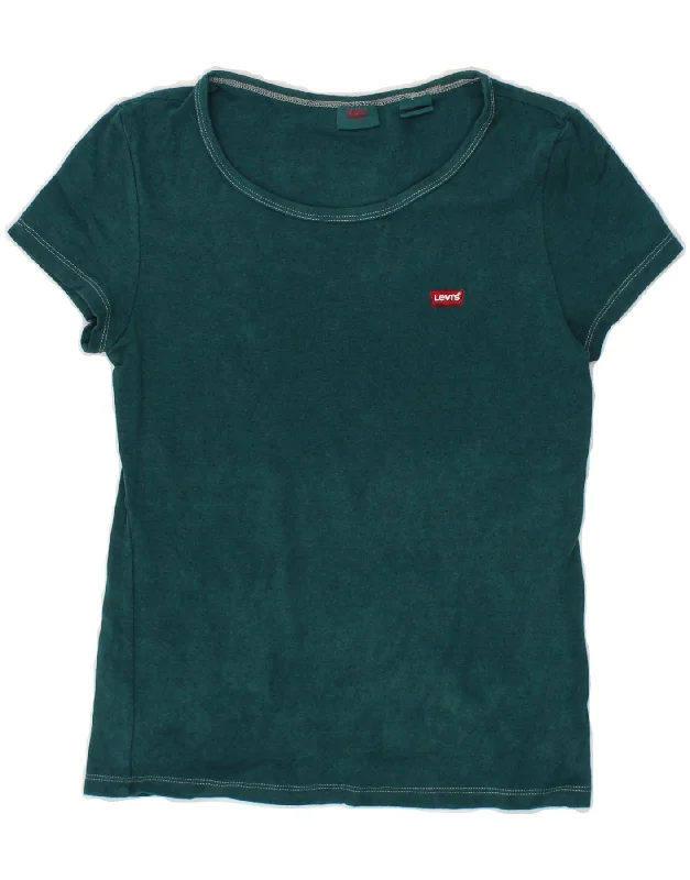 LEVI'S Womens T-Shirt Top UK 8 Small Green Cotton-- Layered Multi-layer Single Layer LEVI'S Womens T-Shirt Top UK 8 Small Green Cotton-- Layered Multi-layer Single Layer