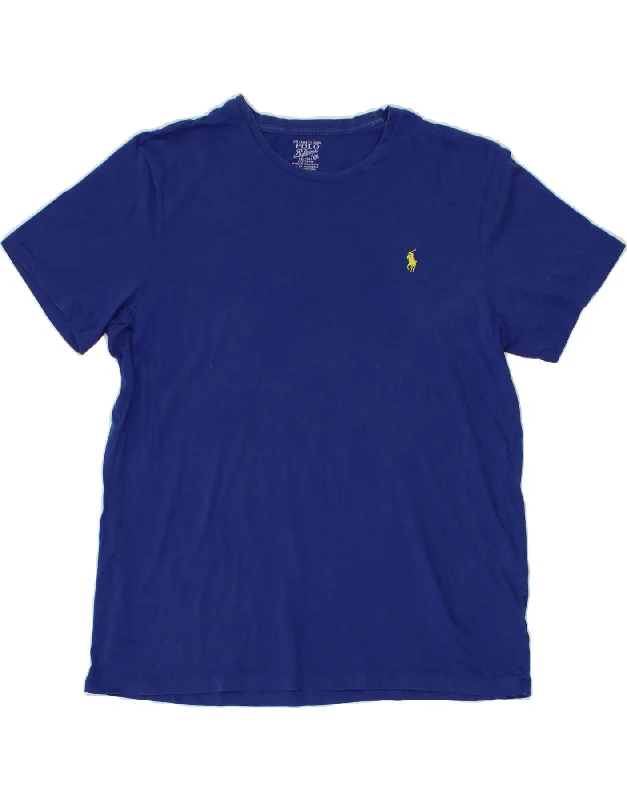 POLO RALPH LAUREN Mens Custom Fit T-Shirt Top XL Blue Cotton-- Knit Fabric Woven Fabric Fleece Fabric POLO RALPH LAUREN Mens Custom Fit T-Shirt Top XL Blue Cotton-- Knit Fabric Woven Fabric Fleece Fabric