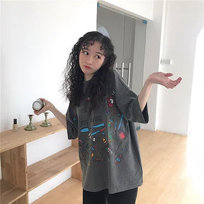 Harajuku style fashion street t-shirt YV90088-- Oversized T-Shirt Spandex breathable Harajuku style fashion street t-shirt YV90088-- Oversized T-Shirt Spandex breathable