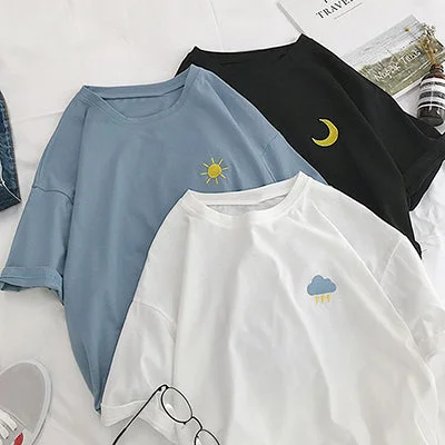 Korea Harajuku style cute T-shirt YV90090-- Front Pockets Side Pockets Patch Pockets Korea Harajuku style cute T-shirt YV90090-- Front Pockets Side Pockets Patch Pockets