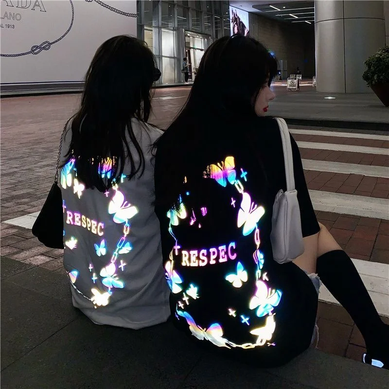 Butterfly reflective T-shirt yv31430-- Knit Fabric Woven Fabric Fleece Fabric