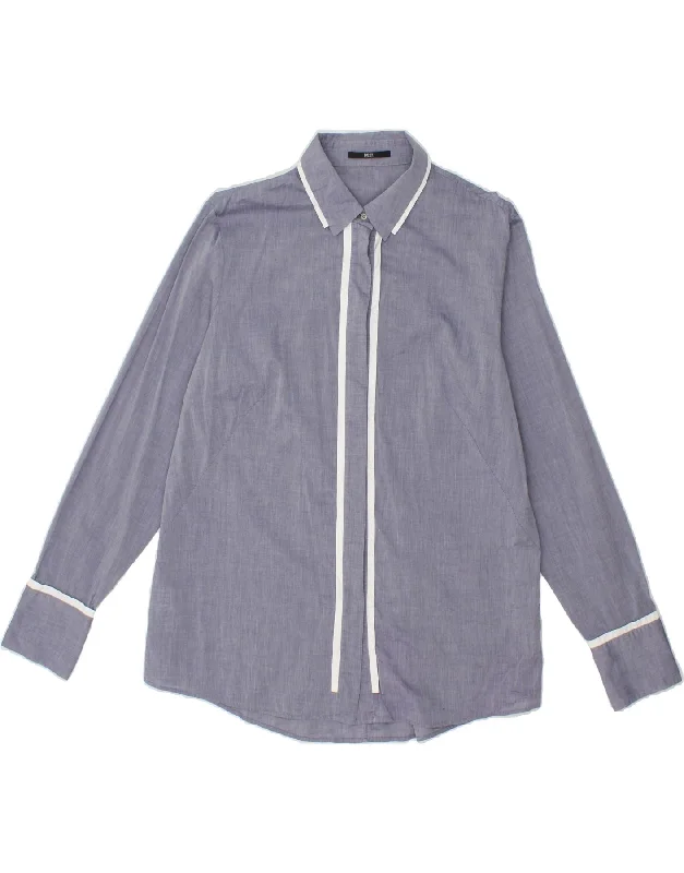 HUGO BOSS Womens Shirt UK 16 Large Blue Cotton-- Terry Blend Velvet Blend Canvas Blend HUGO BOSS Womens Shirt UK 16 Large Blue Cotton-- Terry Blend Velvet Blend Canvas Blend
