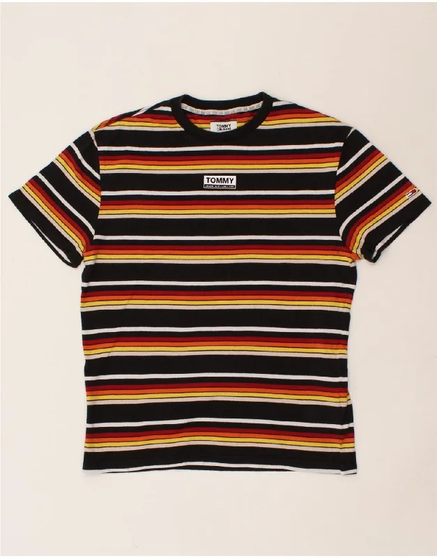 TOMMY HILFIGER Mens T-Shirt Top Small Multicoloured Striped Cotton-- Layered Multi-layer Single Layer TOMMY HILFIGER Mens T-Shirt Top Small Multicoloured Striped Cotton-- Layered Multi-layer Single Layer