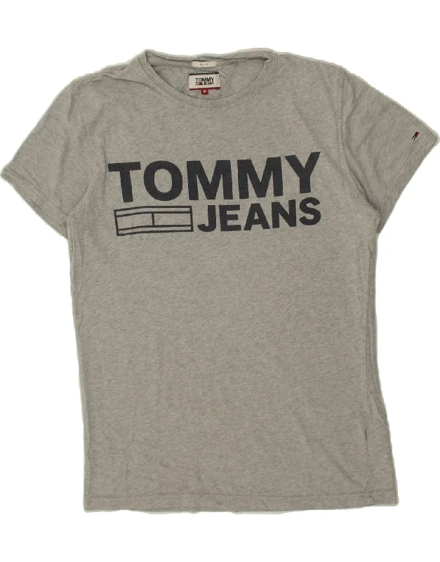 TOMMY HILFIGER Mens Slim Fit Graphic T-Shirt Top Medium Grey Flecked-- Rayon Fabric Velvet Fabric Corduroy Fabric TOMMY HILFIGER Mens Slim Fit Graphic T-Shirt Top Medium Grey Flecked-- Rayon Fabric Velvet Fabric Corduroy Fabric