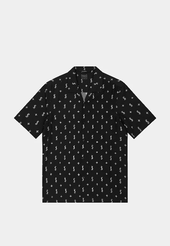 Ksubi Allstar Resort Ss Shirt Black-- Rayon Fabric Velvet Fabric Corduroy Fabric