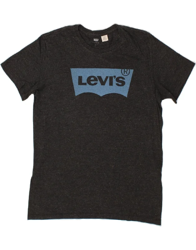 LEVI'S Mens Graphic T-Shirt Top Large Grey Flecked Cotton-- Iron Safe Non-Iron Wrinkle Free LEVI'S Mens Graphic T-Shirt Top Large Grey Flecked Cotton-- Iron Safe Non-Iron Wrinkle Free