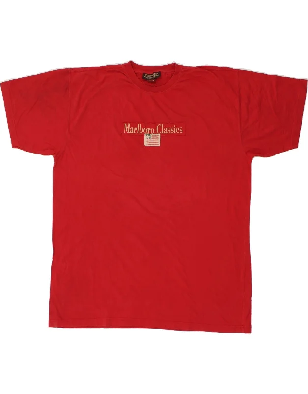 MARLBORO CLASSICS Mens Graphic T-Shirt Top XL Red Cotton-- Chenille Fabric Brocade Fabric Lace Fabric MARLBORO CLASSICS Mens Graphic T-Shirt Top XL Red Cotton-- Chenille Fabric Brocade Fabric Lace Fabric