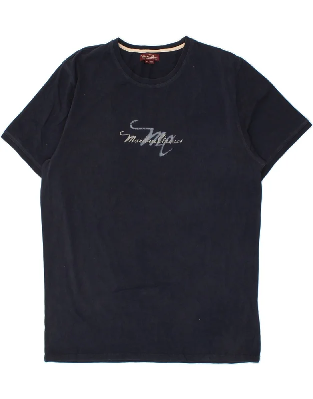 MARLBORO CLASSICS Mens Graphic T-Shirt Top XL Navy Blue Cotton-- Jersey Fabric Tulle Fabric Batik Fabric MARLBORO CLASSICS Mens Graphic T-Shirt Top XL Navy Blue Cotton-- Jersey Fabric Tulle Fabric Batik Fabric