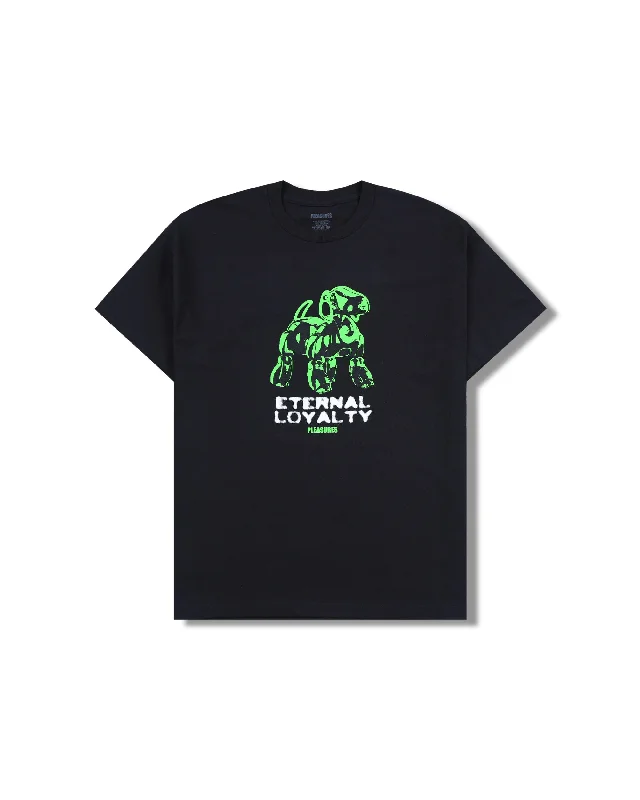Eternal T-Shirt - Black-- Denim Fabric Leather Fabric Suede Fabric
