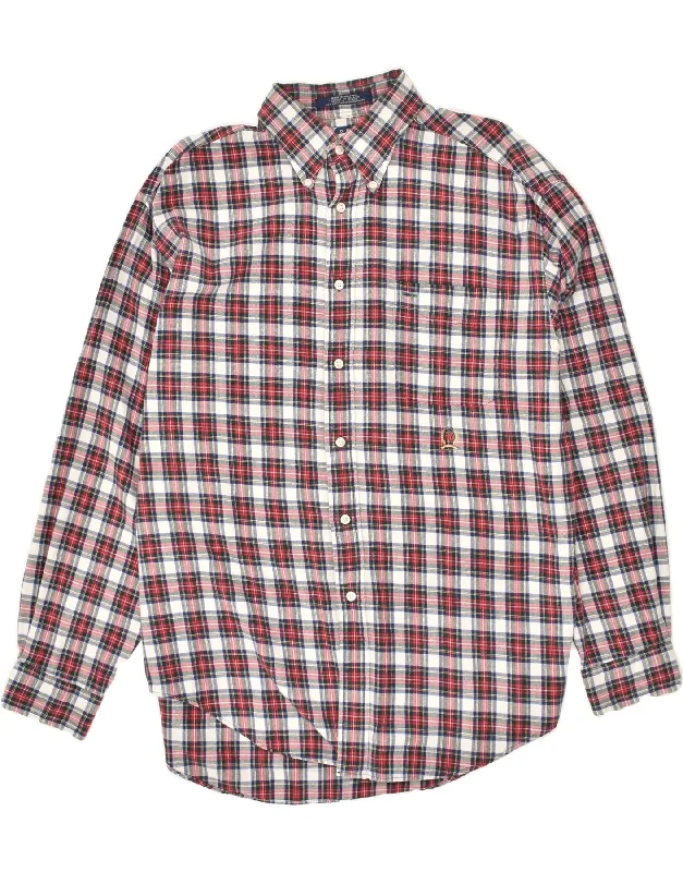 TOMMY HILFIGER Mens Shirt Large Multicoloured Check Cotton-- Print Jacquard Patchwork TOMMY HILFIGER Mens Shirt Large Multicoloured Check Cotton-- Print Jacquard Patchwork