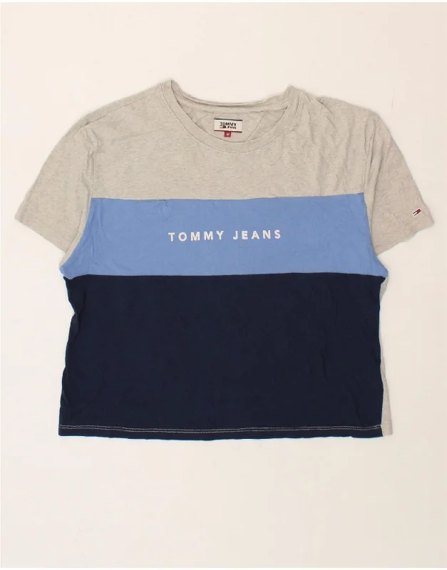 TOMMY HILFIGER Womens Graphic T-Shirt Top UK 14 Medium Grey Colourblock-- Fashionable Trendy Casual TOMMY HILFIGER Womens Graphic T-Shirt Top UK 14 Medium Grey Colourblock-- Fashionable Trendy Casual