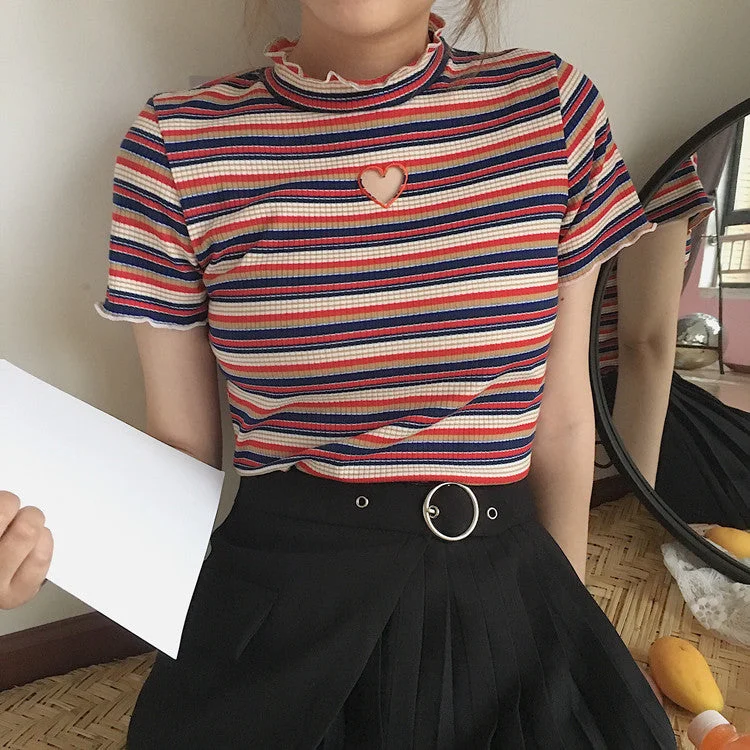 Wild love hollow T-shirt female YV578-- Nylon Fabric Polyester Fabric Spandex Fabric Wild love hollow T-shirt female YV578-- Nylon Fabric Polyester Fabric Spandex Fabric