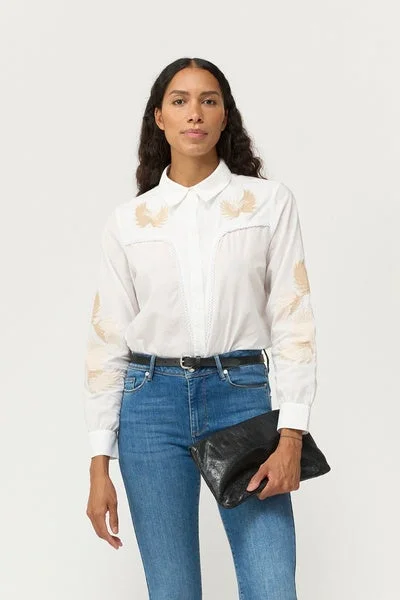 Pieszak Victoria Whitney Shirt-Optical White-J234694-- Graphic T-Shirt Round Neck Polyester Pieszak Victoria Whitney Shirt-Optical White-J234694-- Graphic T-Shirt Round Neck Polyester