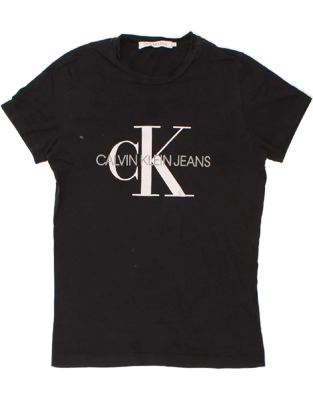 CALVIN KLEIN JEANS Mens Graphic T-Shirt Top Small Black-- Satin Blend Silk Blend Wool Blend CALVIN KLEIN JEANS Mens Graphic T-Shirt Top Small Black-- Satin Blend Silk Blend Wool Blend