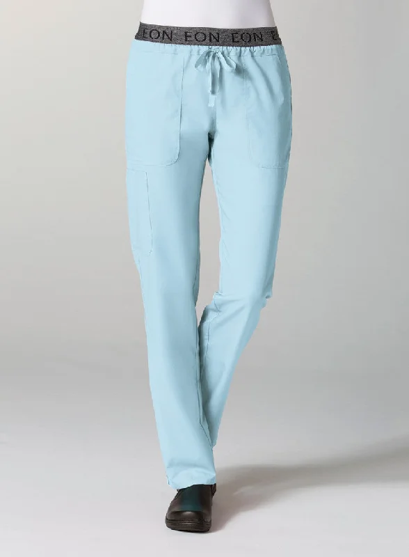 Waist Band 7 Pocket Cargo Pant by Maevn (Regular) XXS-2XL / Sky Blue Casual Yoga Pants Waist Band 7 Pocket Cargo Pant by Maevn (Regular) XXS-2XL / Sky Blue Casual Yoga Pants