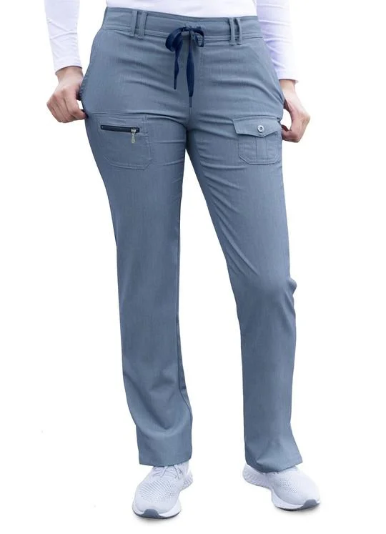 Pro Heather Slim Fit 6 Pocket Scrubs Pant by Adar XXS-3XL (Tall) / HEATHER NAVY Casual Drawstring Pants Pro Heather Slim Fit 6 Pocket Scrubs Pant by Adar XXS-3XL (Tall) / HEATHER NAVY Casual Drawstring Pants