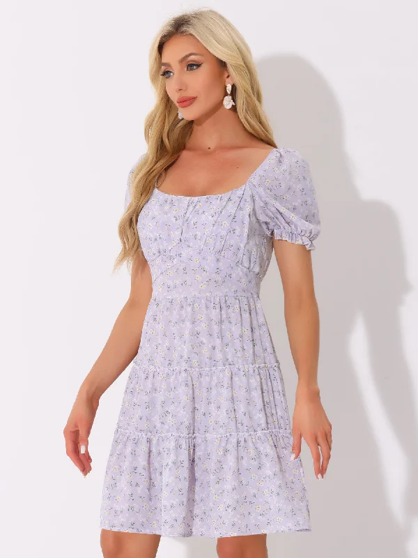 Tiered Floral Summer Square Neck Puff Sleeve Tie Back Flowy Mini Dress Cozy Ribbed Mini Dress Tiered Floral Summer Square Neck Puff Sleeve Tie Back Flowy Mini Dress Cozy Ribbed Mini Dress