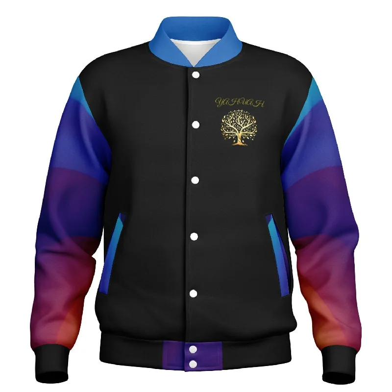 Yahuah-Tree of Life 01 Royal Designer Varsity Jacket Striped Jacket Polka Dot Jacket Floral Jacket Yahuah-Tree of Life 01 Royal Designer Varsity Jacket Striped Jacket Polka Dot Jacket Floral Jacket