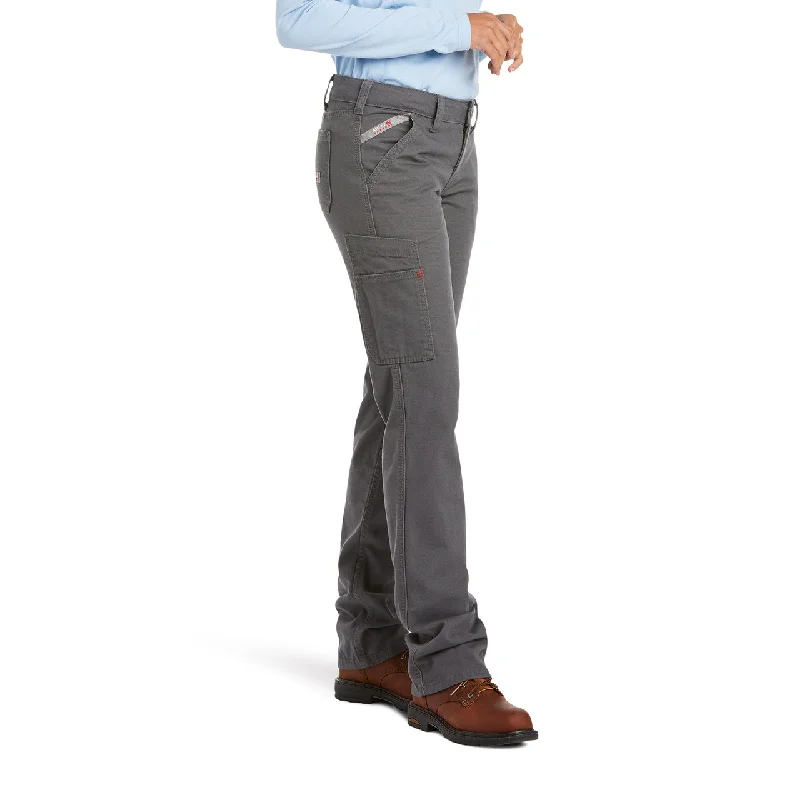 Ariat Ladies FR Stretch DuraLight Canvas Straight Leg Pants 10030254 Chic Slim Fit Pants
