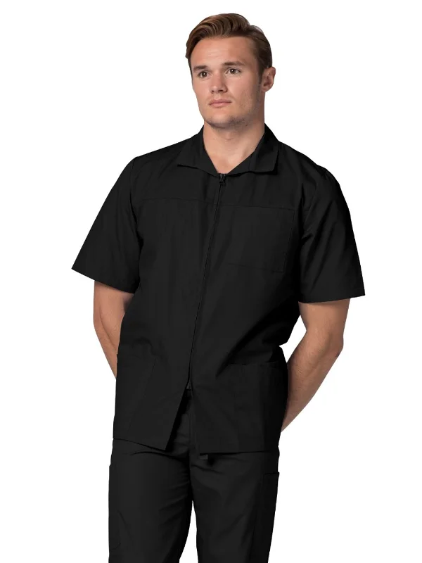 Men's Zippered Short Sleeve Scrub Jacket Tiered Jacket Buttoned Jacket Zippered Jacket Men's Zippered Short Sleeve Scrub Jacket Tiered Jacket Buttoned Jacket Zippered Jacket