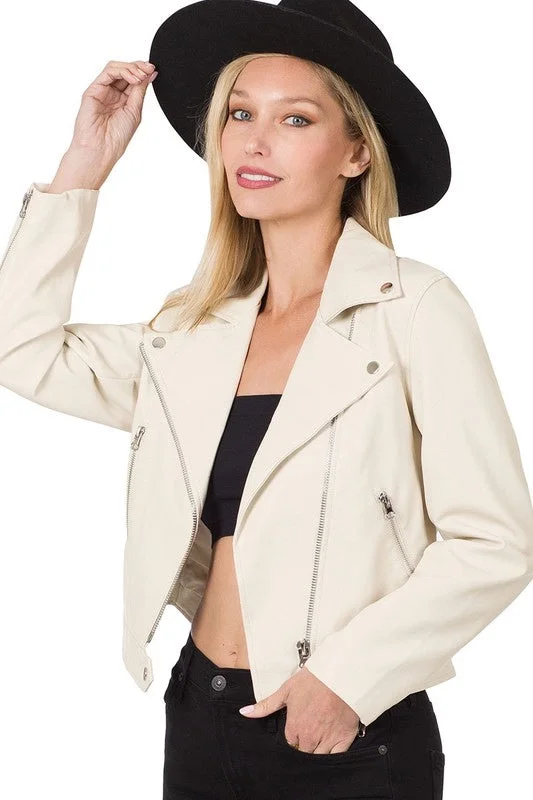 Vegan Leather Moto Jacket - Bone Herringbone Jacket Houndstooth Jacket Plaid Jacket Vegan Leather Moto Jacket - Bone Herringbone Jacket Houndstooth Jacket Plaid Jacket