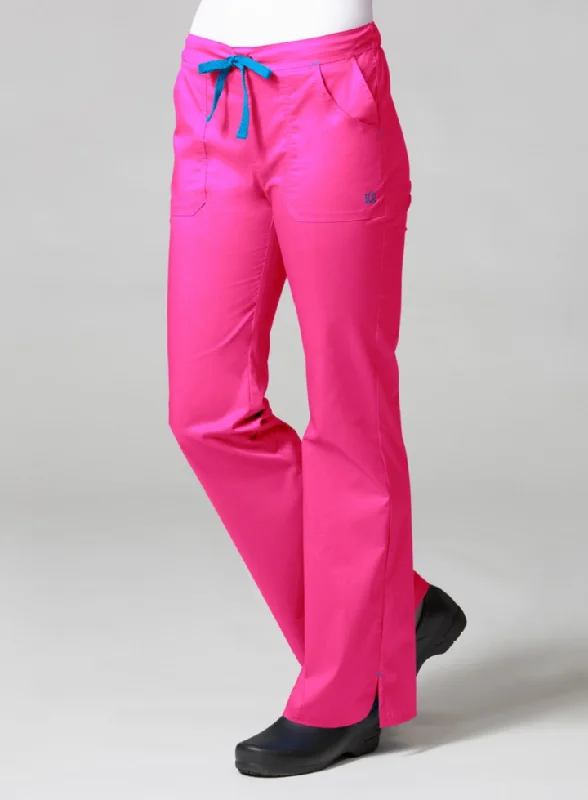 Multi Pocket Flare Pant XS-2XL by Maevn (Regular) / PASSION PINK/PACIFIC BLUE TRIM High-Waist Jogger Pants Multi Pocket Flare Pant XS-2XL by Maevn (Regular) / PASSION PINK/PACIFIC BLUE TRIM High-Waist Jogger Pants