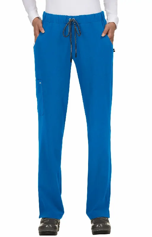 Everyday Hero Pant Regular by KOI XXS-5XL / Royal Blue Trendy Wide-Legged Trousers