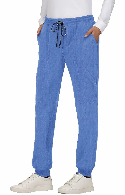 Good Vibe Jogger Pant by KOI XXS-5XL / Heather True Ceil Comfy High-Waist Jeans