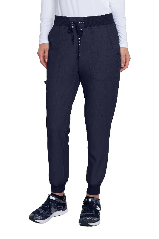 Med Couture(MC Touch) Jogger Yoga Scrubs Pants (Regular) XS-3XL / Indigo Heather Soft Sweatpants Style Med Couture(MC Touch) Jogger Yoga Scrubs Pants (Regular) XS-3XL / Indigo Heather Soft Sweatpants Style