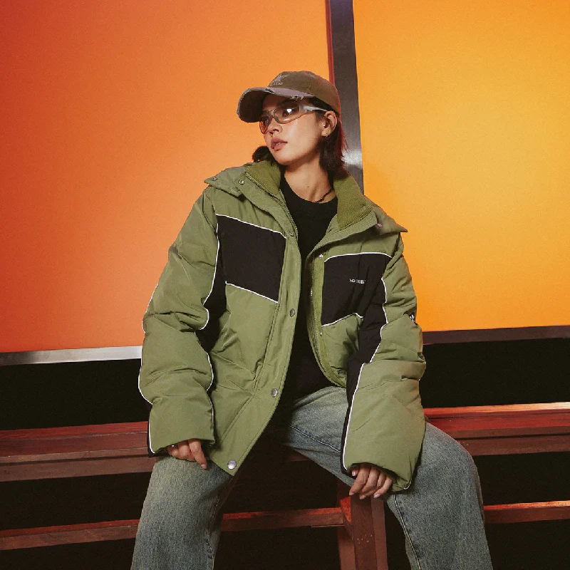 Color Combination Oversized Padded Jacket Cotton Jacket Linen Jacket Terry Jacket