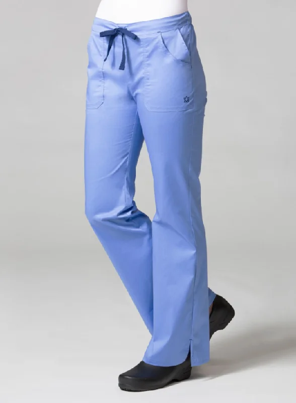 Multi Pocket Flare Pant XS-2XL by Maevn (Regular) / CEIL BLUE/NAVY TRIM Relaxed High-Waist Trousers Multi Pocket Flare Pant XS-2XL by Maevn (Regular) / CEIL BLUE/NAVY TRIM Relaxed High-Waist Trousers