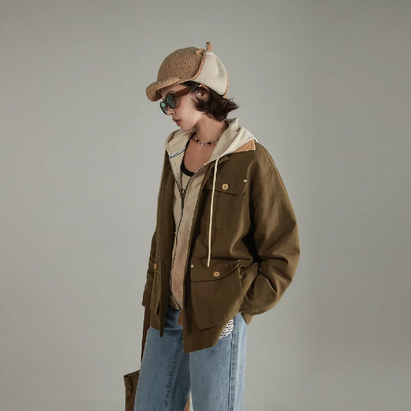 Color Combination Collar Jacket Notch Collar Peter Pan Collar Cowl Neck