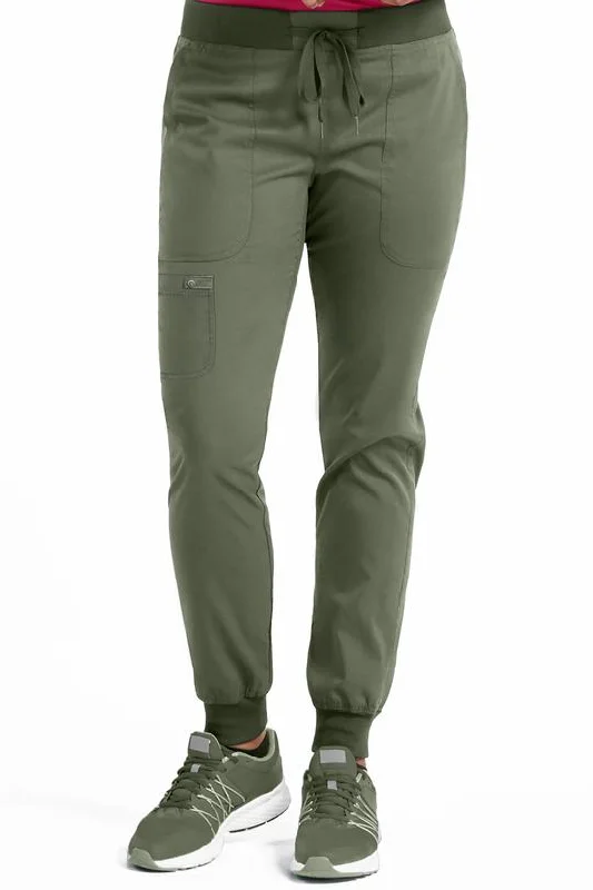 Jogger Yoga Scrubs Pants (Petite) by Med Couture(MC Touch) XS-XL / OLIVE Trendy Tapered Pants Jogger Yoga Scrubs Pants (Petite) by Med Couture(MC Touch) XS-XL / OLIVE Trendy Tapered Pants