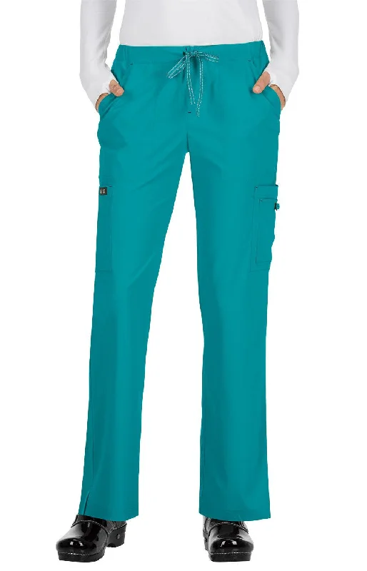 Holly Pant Regular by KOI XS-5XL  / Teal Comfortable Pleated Pants