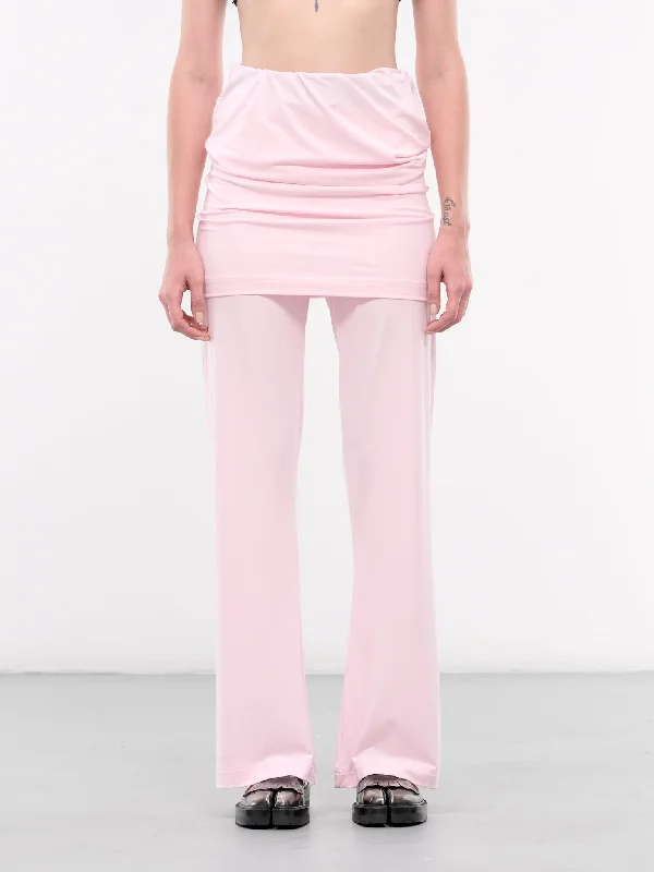 Warm-Up Tight Pants (S1WJEPA02-PINK) Casual Drawstring Pants