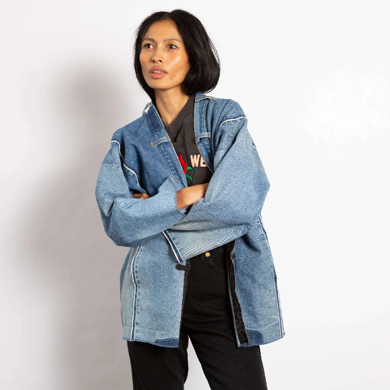 *Custom Order* Easy Jacket - Buyer Provides Denim Fleece Jacket Down Jacket Feather Jacket *Custom Order* Easy Jacket - Buyer Provides Denim Fleece Jacket Down Jacket Feather Jacket