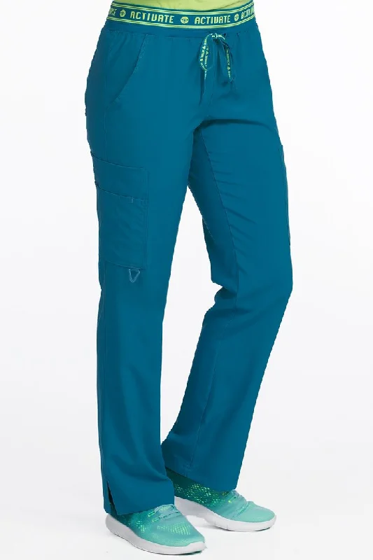 Yoga 2 Cargo Pocket Pant by(MC Activate) Med Couture (Regular) XS-3XLL / CARIBBEAN BLUE Chic Checkered Pants Yoga 2 Cargo Pocket Pant by(MC Activate) Med Couture (Regular) XS-3XLL / CARIBBEAN BLUE Chic Checkered Pants