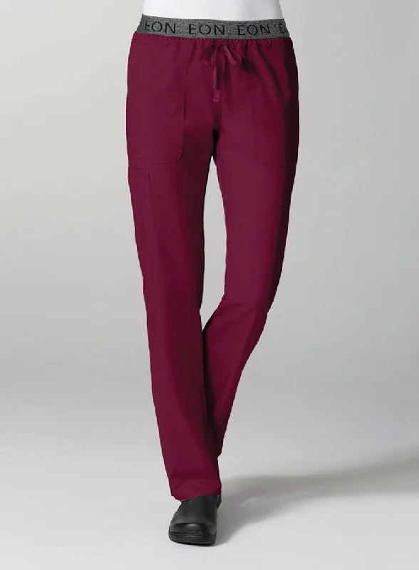 Waist Band 7 Pocket Cargo Pant by Maevn (Regular) XXS-2XL / Wine Trendy Palazzo Pants Waist Band 7 Pocket Cargo Pant by Maevn (Regular) XXS-2XL / Wine Trendy Palazzo Pants