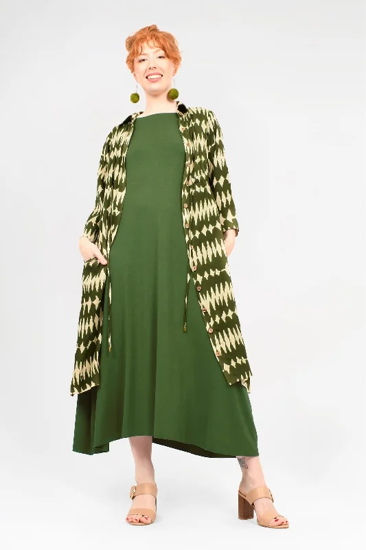 Kelsey Jacket Dress A-Line Jacket Boat Neck Shawl Collar