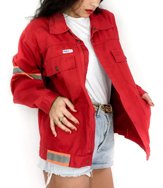 80s/ early 90s vintage utility jacket with fluorescent patches Cotton Fabric Linen Fabric Terry Fabric 80s/ early 90s vintage utility jacket with fluorescent patches Cotton Fabric Linen Fabric Terry Fabric