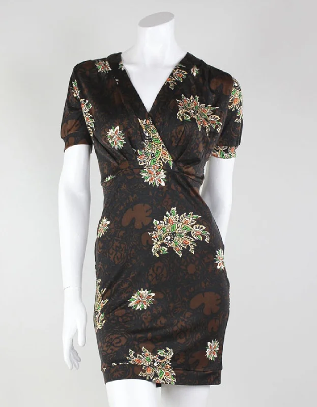 Nieves Lavi Brown And Black Floral Design Short Sleeve Mini Dress Trendy Tulle Mini Dress Nieves Lavi Brown And Black Floral Design Short Sleeve Mini Dress Trendy Tulle Mini Dress