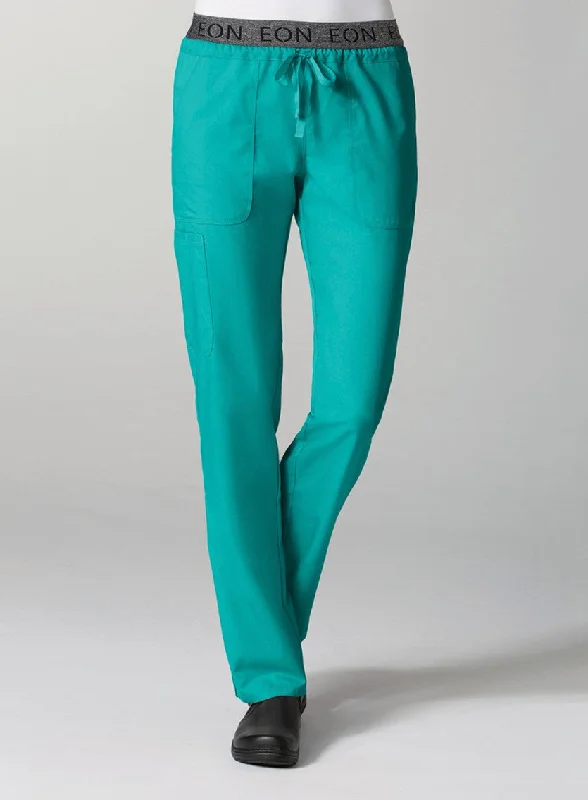 Waist Band 7 Pocket Cargo Pant by Maevn (Regular) XXS-2XL / Teal Blue Chic Capri Pants Waist Band 7 Pocket Cargo Pant by Maevn (Regular) XXS-2XL / Teal Blue Chic Capri Pants