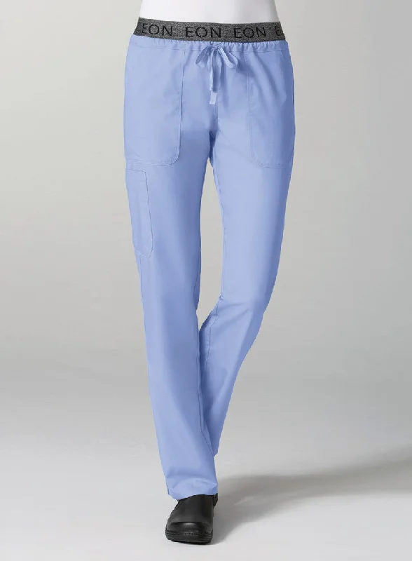Waist Band 7 Pocket Cargo Pant by Maevn (Regular) XXS-2XL / Ceil Blue Trendy Printed Pants Waist Band 7 Pocket Cargo Pant by Maevn (Regular) XXS-2XL / Ceil Blue Trendy Printed Pants