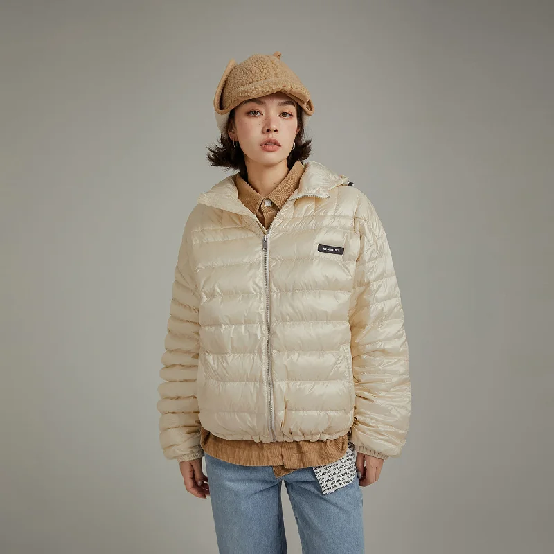 Hooded Light Padding Jacket Insulated Jacket Fitted Jacket Loose Jacket