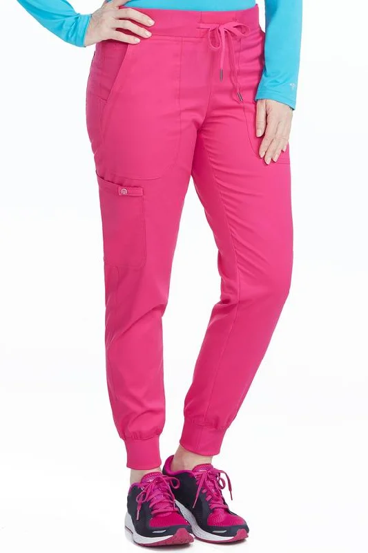 Jogger Yoga Scrubs Pants (Petite) by Med Couture(MC Touch) XS-XL / PINK PUNCH/TURQUOISE Comfortable Fleece Pants Jogger Yoga Scrubs Pants (Petite) by Med Couture(MC Touch) XS-XL / PINK PUNCH/TURQUOISE Comfortable Fleece Pants