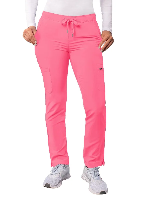 Women's Skinny Leg Cargo Drawstring Pant by Adar XXS-3XL / Azalea Pink Chic Slim Fit Pants Women's Skinny Leg Cargo Drawstring Pant by Adar XXS-3XL / Azalea Pink Chic Slim Fit Pants