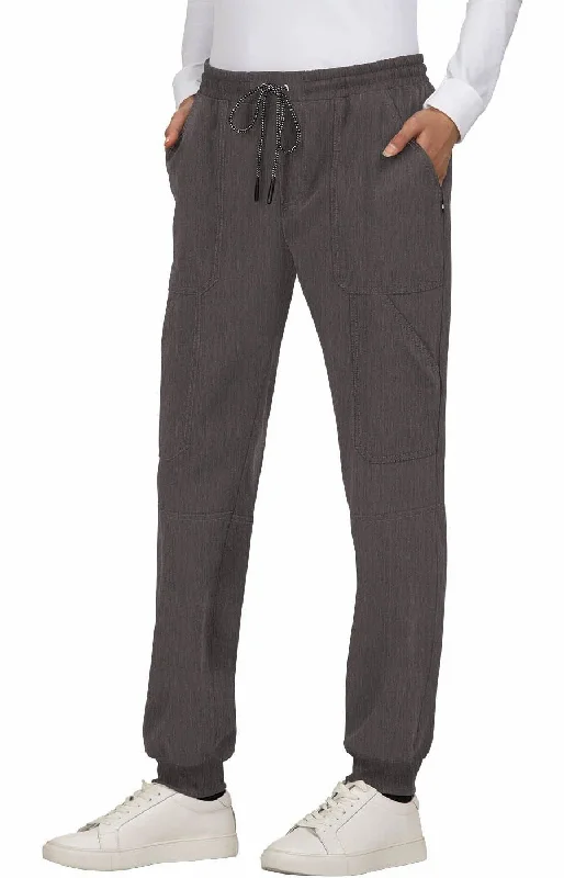 Good Vibe Jogger Pant by KOI XXS-5XL / Heather Grey Stylish Slim Trousers