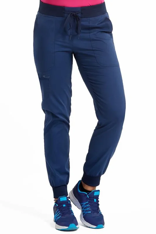 Jogger Yoga Scrubs Pants (Petite) by Med Couture(MC Touch) XS-XL / NAVY Comfy High-Waist Jeans Jogger Yoga Scrubs Pants (Petite) by Med Couture(MC Touch) XS-XL / NAVY Comfy High-Waist Jeans