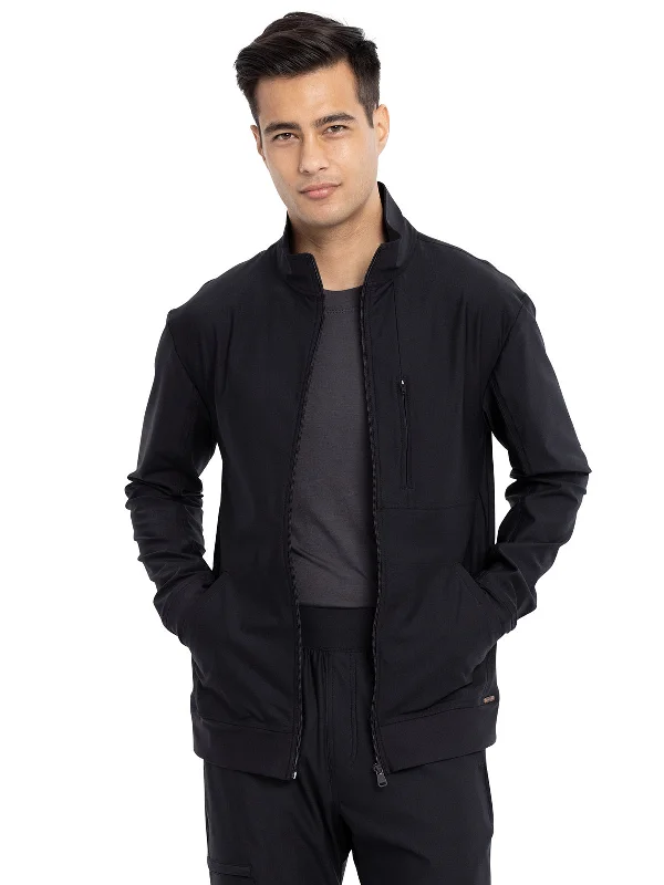 Men's Stand Up Collar Zip Front Scrub Jacket Zippered Front Buttoned Front Snap Front Men's Stand Up Collar Zip Front Scrub Jacket Zippered Front Buttoned Front Snap Front