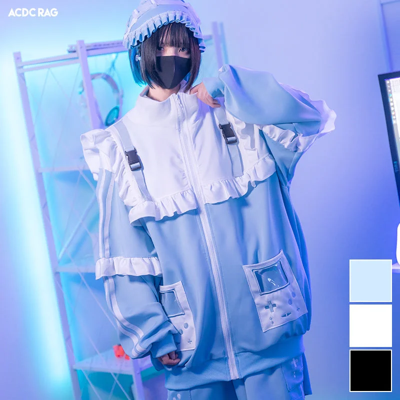 ACDC RAG “Game Over” tenshi kaiwai frill jacket Nylon Jacket Polyester Jacket Spandex Jacket ACDC RAG “Game Over” tenshi kaiwai frill jacket Nylon Jacket Polyester Jacket Spandex Jacket